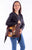 Scully Womens Patchwork Cowhide Brown Leather Shoulder Tote Bag