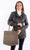 Scully Womens Large Tooled Olive Leather Shoulder Tote Bag