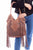 Scully Womens Western Motif Brown Leather Bucket Bag