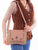 Scully Womens Brass Studwork Sand Leather Bucket Bag