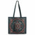 Scully Womens Artisan Print Carryall Blue Suede 13x13x4.5in Tote Bag
