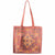 Scully Womens Artisan Print Carryall Pink Leather 13x13x4.5in Tote Bag