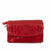 Scully Womens Woven Flap Essentials Red Leather 8.25x5x2.25in Crossbody Bag