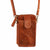 Scully Womens Small Woven Essentials Cognac Leather 4x7x1.75in Crossbody Bag