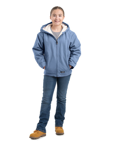 Berne Apparel Unisex Sherpa-Lined Softstone Steel Blue 100% Cotton Jacket