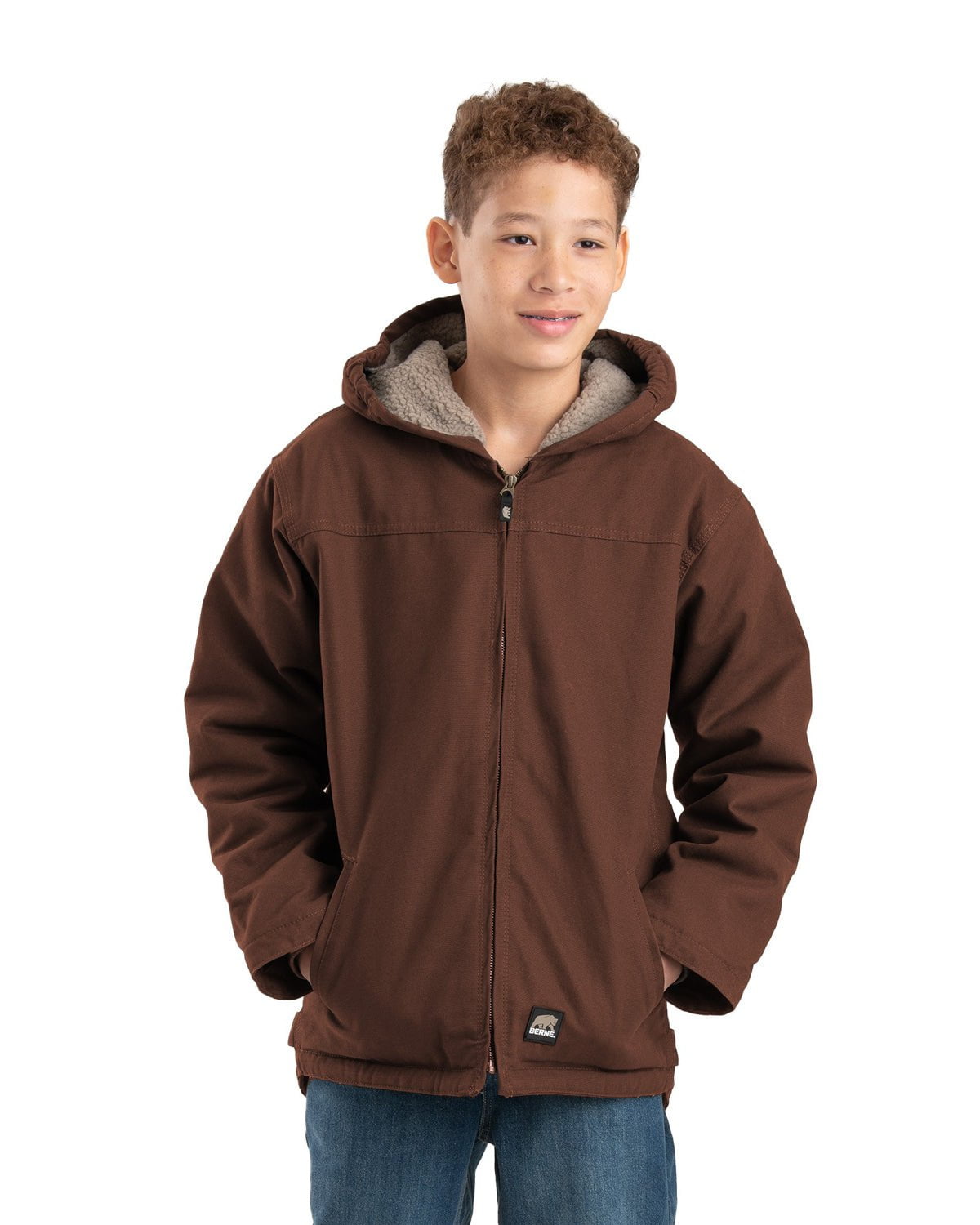 Berne sherpa hot sale lined hooded jackets
