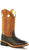 Old West Black Childrens Boys Carona Calf Leather Square Toe Cowboy Boots 11 D