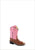 Old West Pink Toddler Girls Leather Buckaroo Broad Square Toe Cowboy Boots 7 D