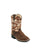 Old West Brown/Digital Camo Toddler Boys Leather Cowboy Boots 5.5D