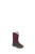 Old West Toddler Unisex Square Toe Brown/Cloudy Burgundy Leather Cowboy Boots