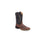 Old West Mens Broad Square Toe Brown/Black Leather 11in Cowboy Boots