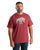 Berne Mens Big Bear Barn Dark Red Cotton Blend S/S T-Shirt