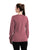 Berne Womens Performance V-Neck Mauve Cotton Blend L/S T-Shirt