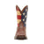 Lil' Durango Kids Boys Brown Faux Leather Union Flag Pull-On Cowboy Boots