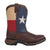 Lil' Durango Kids Boys Brown Faux Leather Texas Flag Pull-On Cowboy Boots