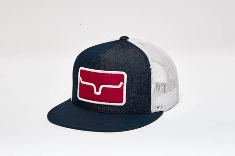 Kimes Ranch Unisex Banner Ventilated Denim Cotton Twill Trucker Cap