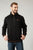 Kimes Ranch Mens Boxer Quarter Zip Black Cotton Blend Sweatshirt
