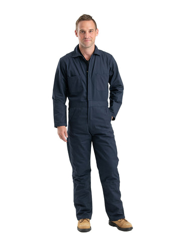 Berne Apparel Mens Heritage Unlined Twill Navy Cotton Blend Work Coverall