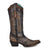 Corral Womens Leopard Weave Cowboy Boots Leather Dark Brown