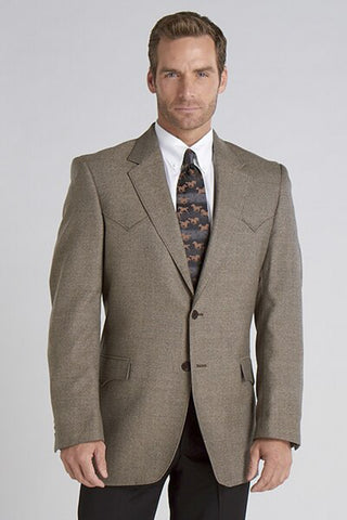 Circle S Mens Donegal Brown Wool Blend Plano Sport Coat 42 R