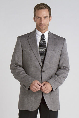 Circle S Mens Plano Donegal Sport Coat Donegal Black Wool Blend Blazer 46R