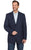 Circle S Mens Navy Polyester Plano Western Sport Coat 38 R