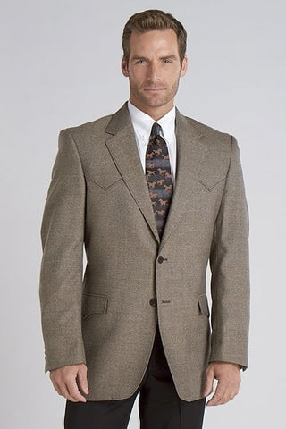 Circle S Mens Donegal Brown Wool Blend Big Plano Sportcoat Jacket Blazer 60 LX