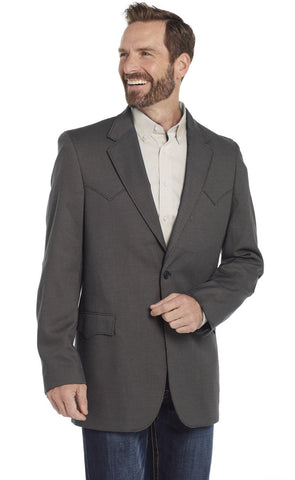 Circle S Mens Plano Sport Coat Coal Polyester Blazer
