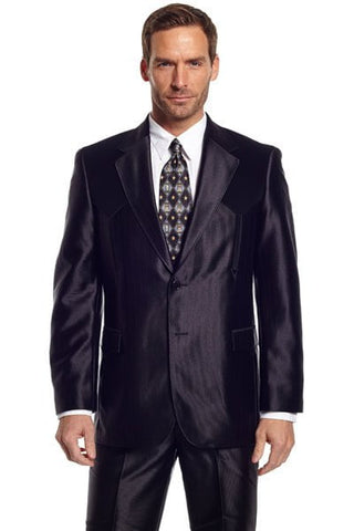 Circle S Mens Black Polyester Swedish Knit Boise Sportcoat Jacket Blazer 44 R