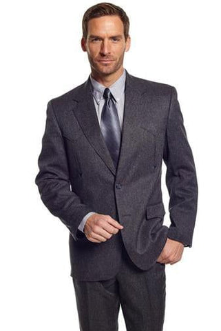 Circle S Mens Charcoal Polyester Vegas Sportcoat Jacket Blazer 40 R