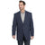 Circle S Mens Lubbock Heather Navy Poly/Rayon Two-Button Sport Coat 44R