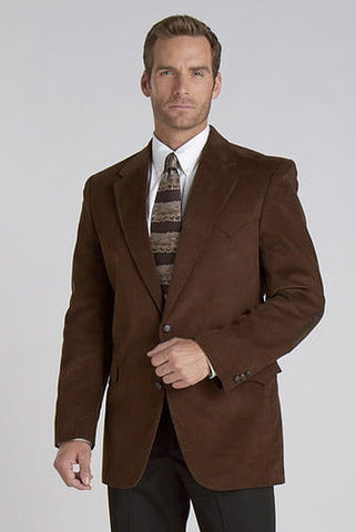 Circle S Mens Chestnut 100% Cotton Lubbock Sportcoat Corduroy Jacket Blazer 42 S