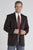 Cripple Creek Mens Houston Microsuede Black 100% Polyester Sport Coat