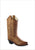 Old West Tan Canyon Childrens Girls Leather 8in Snip Toe Cowboy Boots 13.5 D