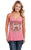 Cowgirl Up Womens Gunslingers Raw Edge Pink Cotton Blend S/L Tank Top