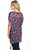 Cowgirl Up Womens Purple Multi Polyester Tassel Kaftan Tunic S/S