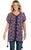 Cowgirl Up Womens Purple Multi Polyester Tassel Kaftan Tunic S/S
