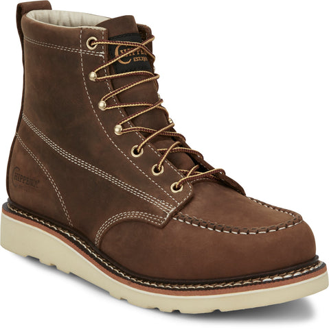 Chippewa Mens Edge Walker 6in Wedge Hickory Leather Work Boots
