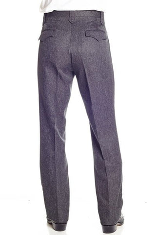Circle S Mens Heather Navy Polyester Western Unhemmed Ranch Dress Pant 46