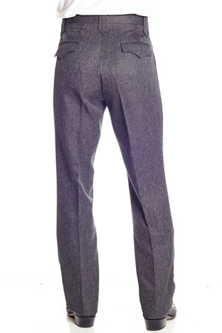 Circle S Mens Heather Navy Polyester Western Unhemmed Ranch Dress Pant 48 B
