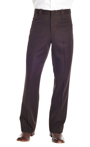 Circle S Mens Brown Polyester Ranch Dress Pants 36