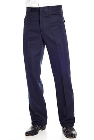 Circle S Mens Navy Polyester Solid Dress Ranch Pant Western 30