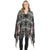 Cripple Creek Womens Navajo Open Front Hooded Mountain Mist Polyester Poncho