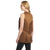 Cripple Creek Womens Double-Faced Precious Copper Polyester Faux Leather Vest