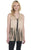 Cripple Creek Womens Double-Faced Microsuede Studs Drifting Sand Polyester Vest