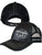 Cowgirl Tuff Womens Shimmer Silver Embroidery Black 100% Polyester Trucker Cap