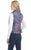 Cripple Creek Womens Zip Front Paisley Print Navy Multi Polyester Softshell Vest