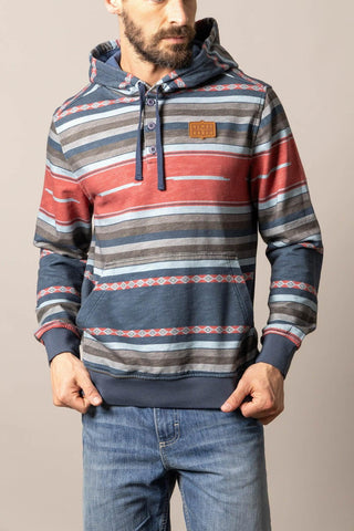 Kimes Ranch Mens Cantura Navy Cotton Blend Hoodie