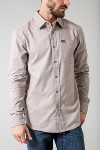 Kimes Ranch Mens Cochise Grey Heather Cotton blend L/S Shirt