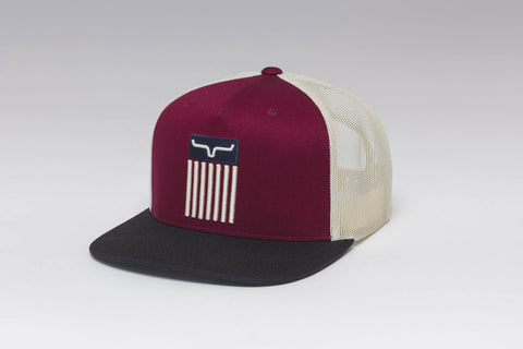 Kimes Ranch Unisex Cody Burgundy Cotton Twill Trucker Cap